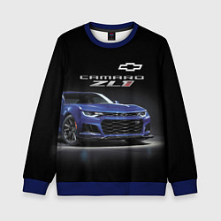 Свитшот детский Chevrolet Camaro ZL1 Motorsport, цвет: 3D-синий