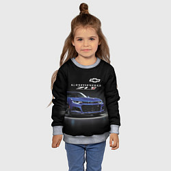 Свитшот детский Chevrolet Camaro ZL1 Motorsport, цвет: 3D-меланж — фото 2