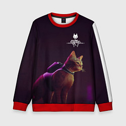 Свитшот детский Stray: Wandering Cat, цвет: 3D-красный