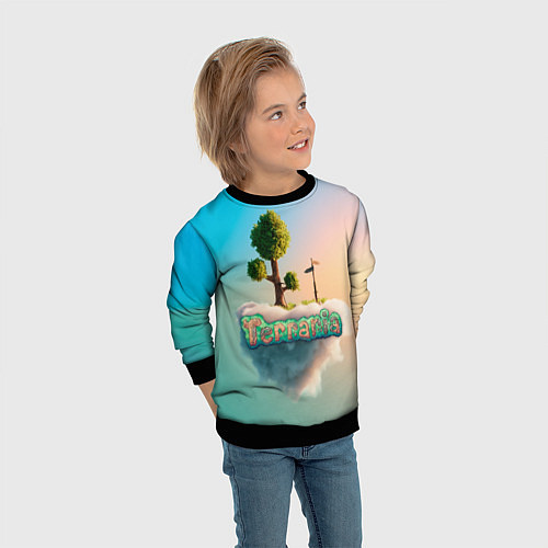 Детский свитшот Облако в Террарии / 3D-Черный – фото 3