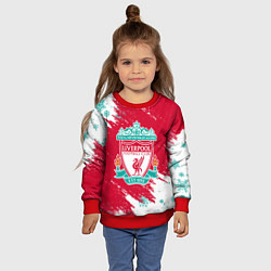 Свитшот детский НОВОГОДНИЙ ЛИВЕРПУЛЬ 2022, цвет: 3D-красный — фото 2