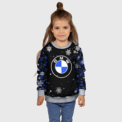 Свитшот детский НОВОГОДНИЙ БМВ НОВЫЙ ГОД BMW, цвет: 3D-меланж — фото 2