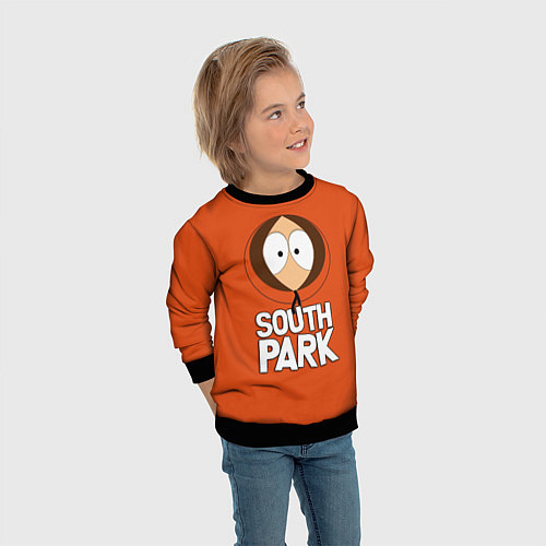 Детский свитшот Южный парк Кенни South Park / 3D-Черный – фото 3