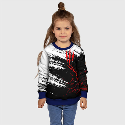 Детский свитшот The Witcher - Когти / 3D-Синий – фото 4