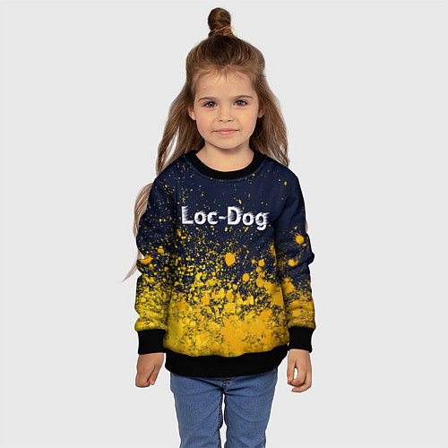 Детский свитшот Loc-Dog Арт / 3D-Черный – фото 4