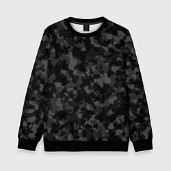 Свитшот детский ТЁМНЫЙ КАМУФЛЯЖ, цвет: 3D-черный