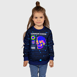 Свитшот детский Error code: Hacker Хакер программист, цвет: 3D-синий — фото 2