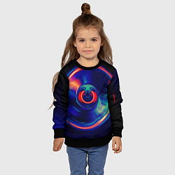 Свитшот детский Сверхновая сингулярность, цвет: 3D-черный — фото 2