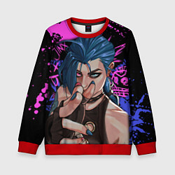 Свитшот детский Arcane League Of Legends JINX ПАУДЕР, цвет: 3D-красный
