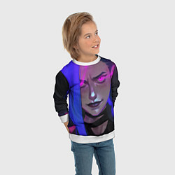 Свитшот детский League Of Legends Arcane ДЖИНКС Jinx Powder, цвет: 3D-белый — фото 2