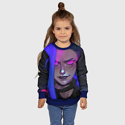 Свитшот детский League Of Legends Arcane ДЖИНКС Jinx Powder, цвет: 3D-синий — фото 2