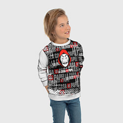 Свитшот детский La Casa de Papel токио, цвет: 3D-белый — фото 2