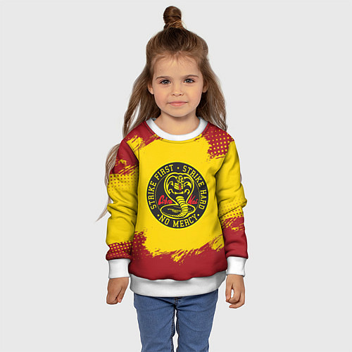 Детский свитшот Cobra Kai Big Logo / 3D-Белый – фото 4