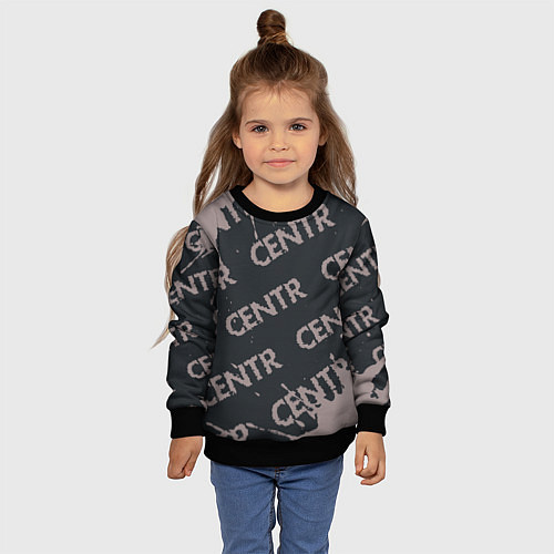 Детский свитшот CENTR Брызги / 3D-Черный – фото 4