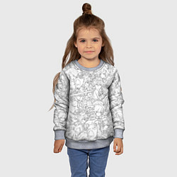 Свитшот детский ПЕРСОНАЖИ МАНГА ГЕНШИН ИМПАКТ, цвет: 3D-меланж — фото 2