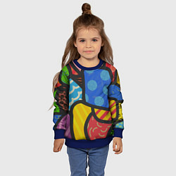 Свитшот детский В стиле ромеро бритто, цвет: 3D-синий — фото 2