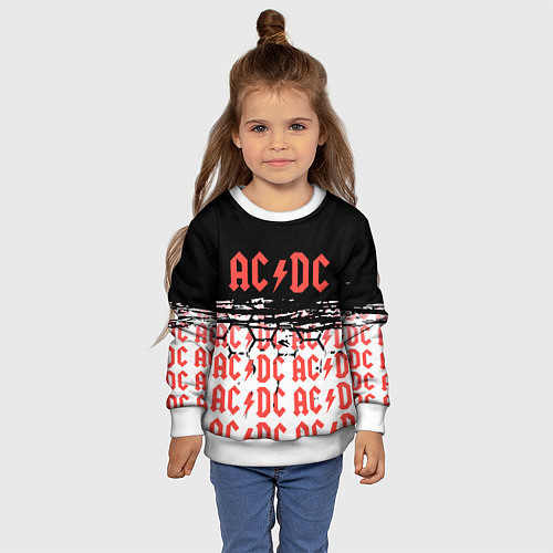 Детский свитшот ACDC переменный ток / 3D-Белый – фото 4