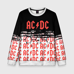 Свитшот детский ACDC переменный ток, цвет: 3D-белый