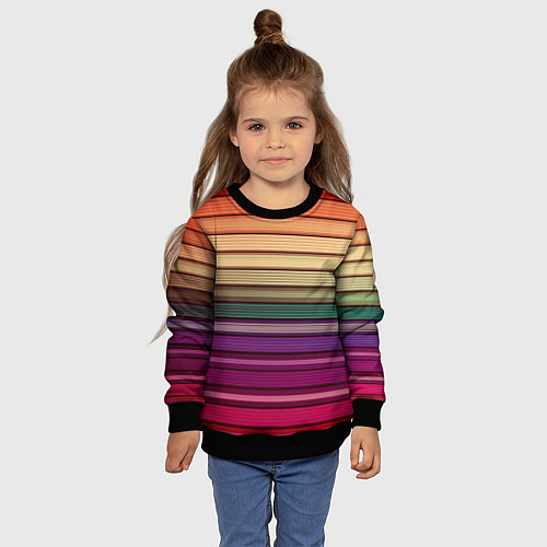 Детский свитшот CUBER RAINBOW / 3D-Черный – фото 4