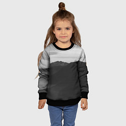 Свитшот детский ТЕМНЫЕ ГОРЫ, цвет: 3D-черный — фото 2