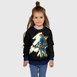 Свитшот детский Линк с луком, цвет: 3D-синий — фото 2