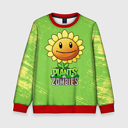 Свитшот детский Подсолнух Plants vs Zombies, цвет: 3D-красный