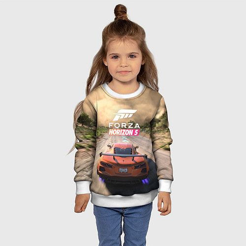 Детский свитшот Forza Horizon 5 Игра / 3D-Белый – фото 4