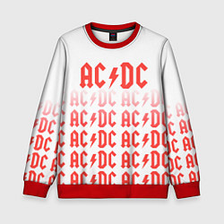 Свитшот детский Acdc Паттерн, цвет: 3D-красный