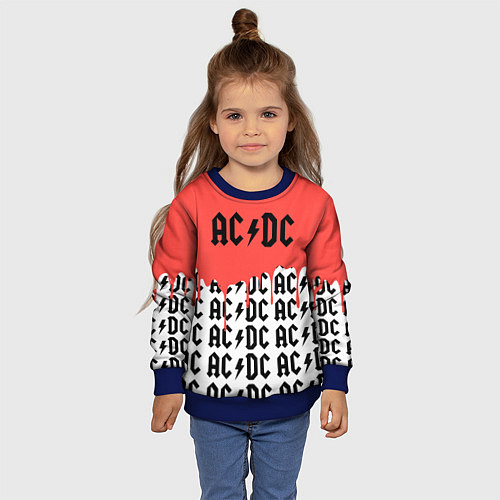 Детский свитшот Ac dc rock / 3D-Синий – фото 4