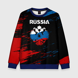 Свитшот детский Russia Герб в стиле, цвет: 3D-синий
