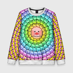 Свитшот детский Psychedelic Lalafanfan, цвет: 3D-белый