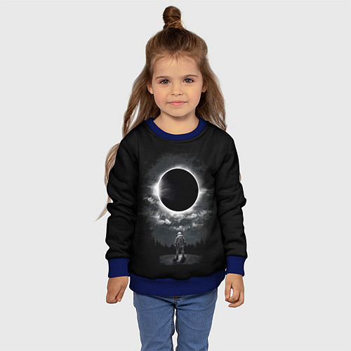 Детский свитшот Затмение Eclipse / 3D-Синий – фото 4