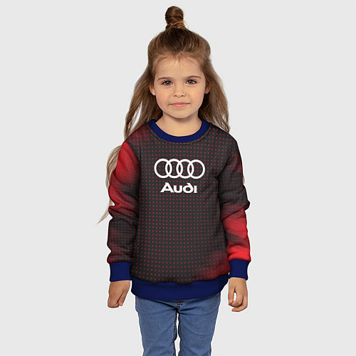 Детский свитшот Audi logo / 3D-Синий – фото 4