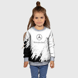 Свитшот детский Mercedes-Benz - White texture, цвет: 3D-меланж — фото 2