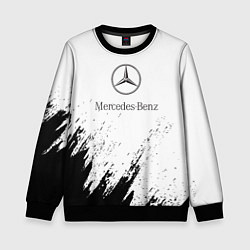 Свитшот детский Mercedes-Benz - White texture, цвет: 3D-черный