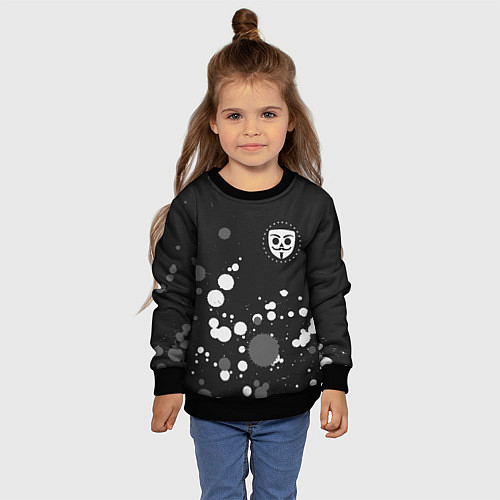 Детский свитшот BUBBLE KVASS Краски / 3D-Черный – фото 4