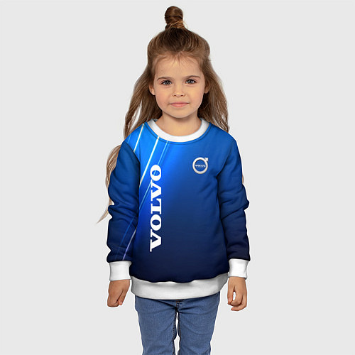 Детский свитшот Volvo Sport Auto / 3D-Белый – фото 4