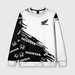 Свитшот детский Honda sport pattern, цвет: 3D-белый