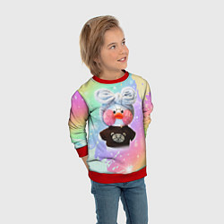 Свитшот детский УТОЧКА ЛАЛАФАНФАН Радуга, цвет: 3D-красный — фото 2