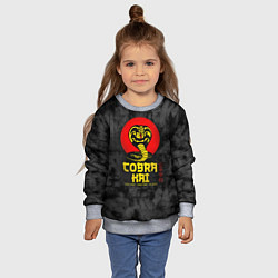 Свитшот детский Кобра Кай Змея Иероглифы Сериал, цвет: 3D-меланж — фото 2