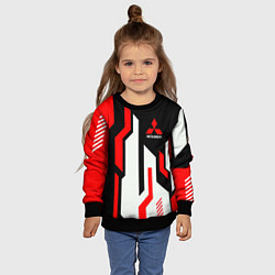 Свитшот детский Mitsubishi Митсубиши Auto, цвет: 3D-черный — фото 2