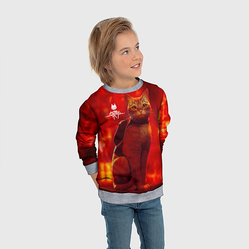 Детский свитшот The Stray / 3D-Меланж – фото 3