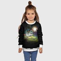 Свитшот детский Рыба в лесу, цвет: 3D-белый — фото 2