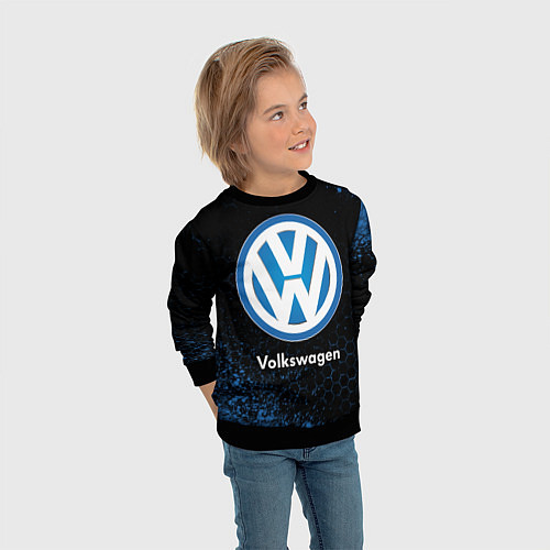 Детский свитшот Volkswagen - Объемный / 3D-Черный – фото 3