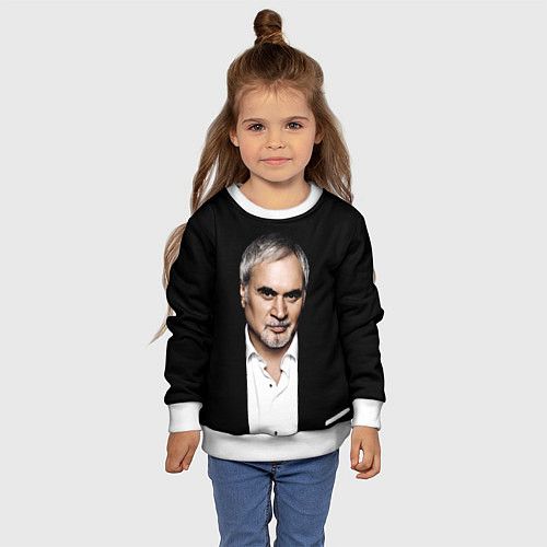 Детский свитшот МЕЛАДЗЕ НА ЧЕРНОМ ФОНЕ / 3D-Белый – фото 4