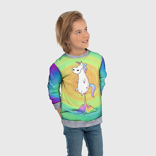 Детский свитшот На взлёт! / 3D-Меланж – фото 3