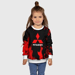 Свитшот детский Mitsubishi Red Fire, цвет: 3D-белый — фото 2