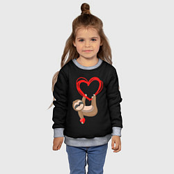 Свитшот детский Ленивая любовь, цвет: 3D-меланж — фото 2