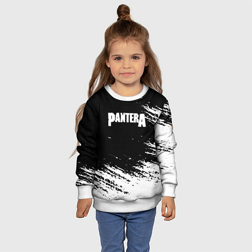 Детский свитшот Pantera Logo / 3D-Белый – фото 4