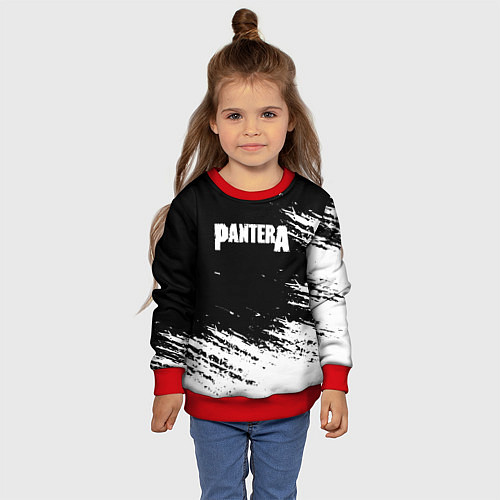 Детский свитшот Pantera Logo / 3D-Красный – фото 4